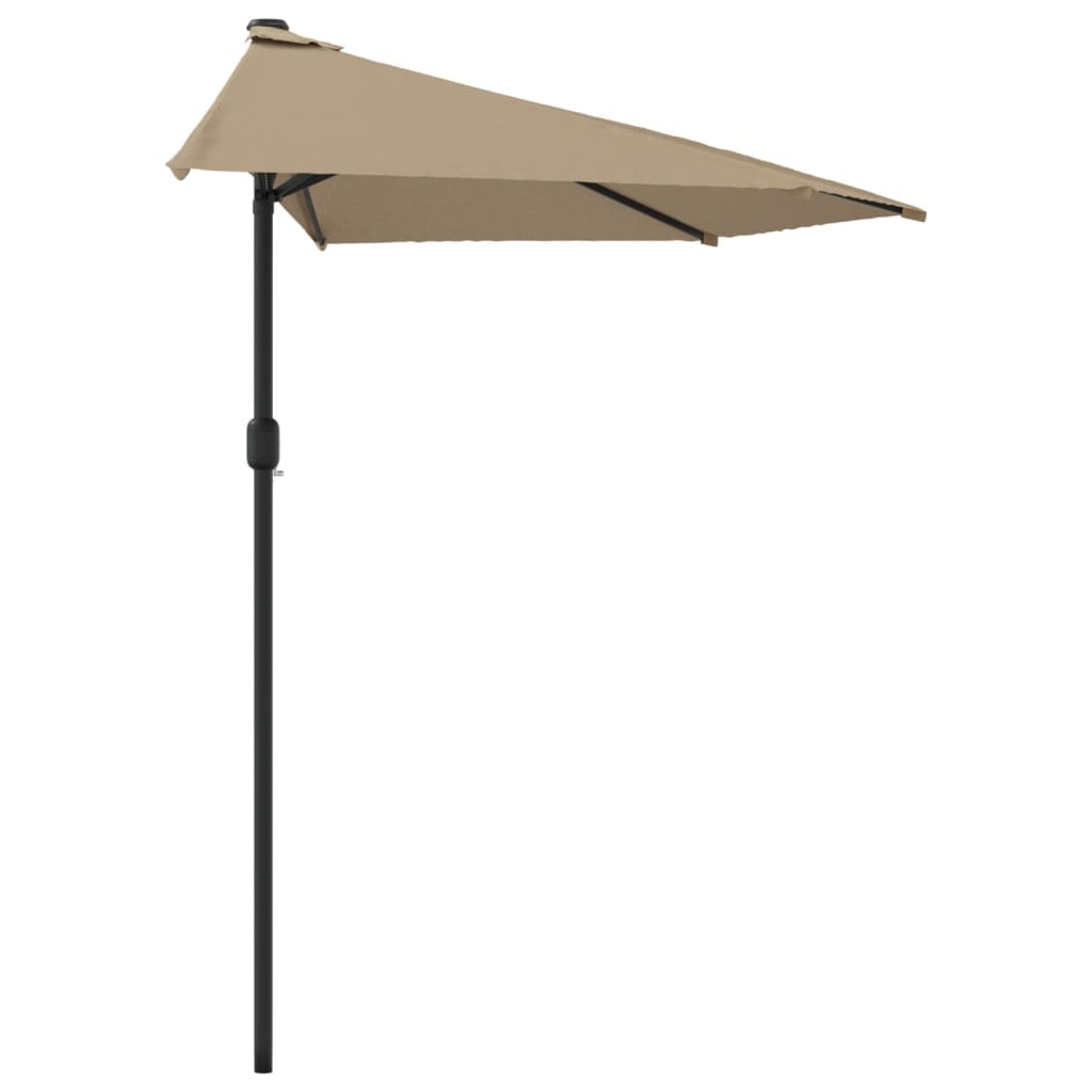 Balkon-Sonnenschirm Alu-Mast Bordeauxrot 270x144x222cm Halbrund