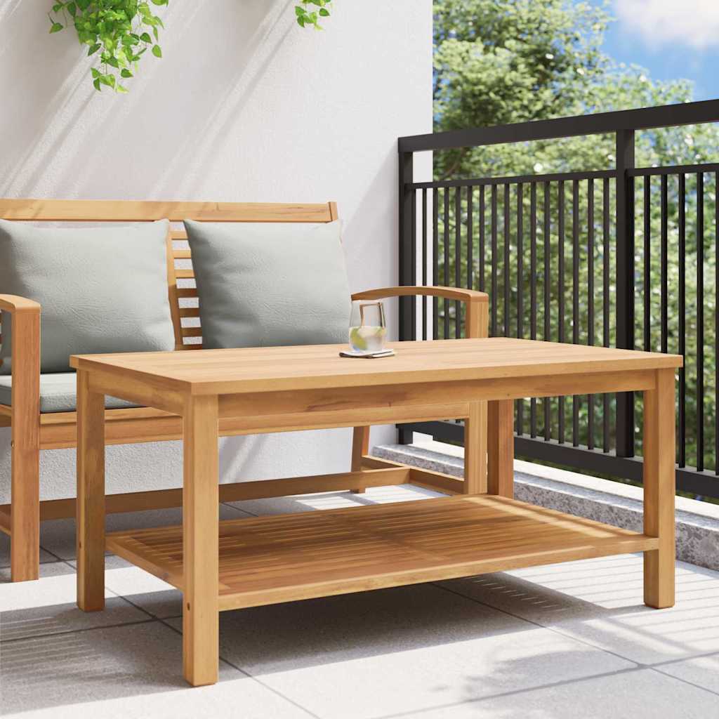 Couchtisch mit Speicher Braun 45 x 45 x 45 cm Massivholz Teak