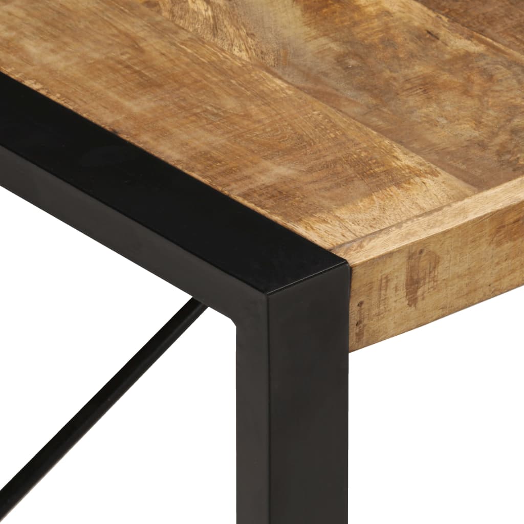 Couchtisch 140x140x40 cm Raues Mangoholz