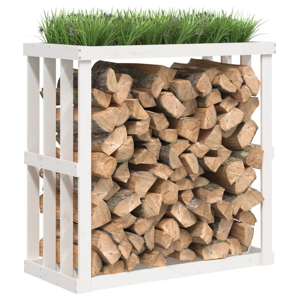 Outdoor-Kaminholzregal 108x52x106 cm Massivholz Kiefer