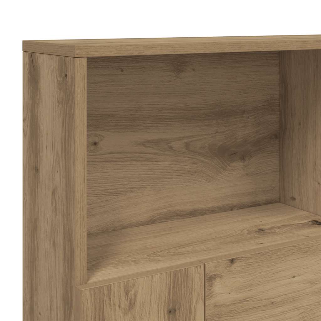 Bett-Kopfteil mit Ablagen Weiß 100x19x103,5 cm