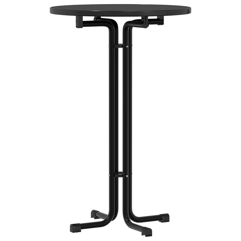 Bartisch Weiß Ø60x110 cm Holzwerkstoff und Stahl