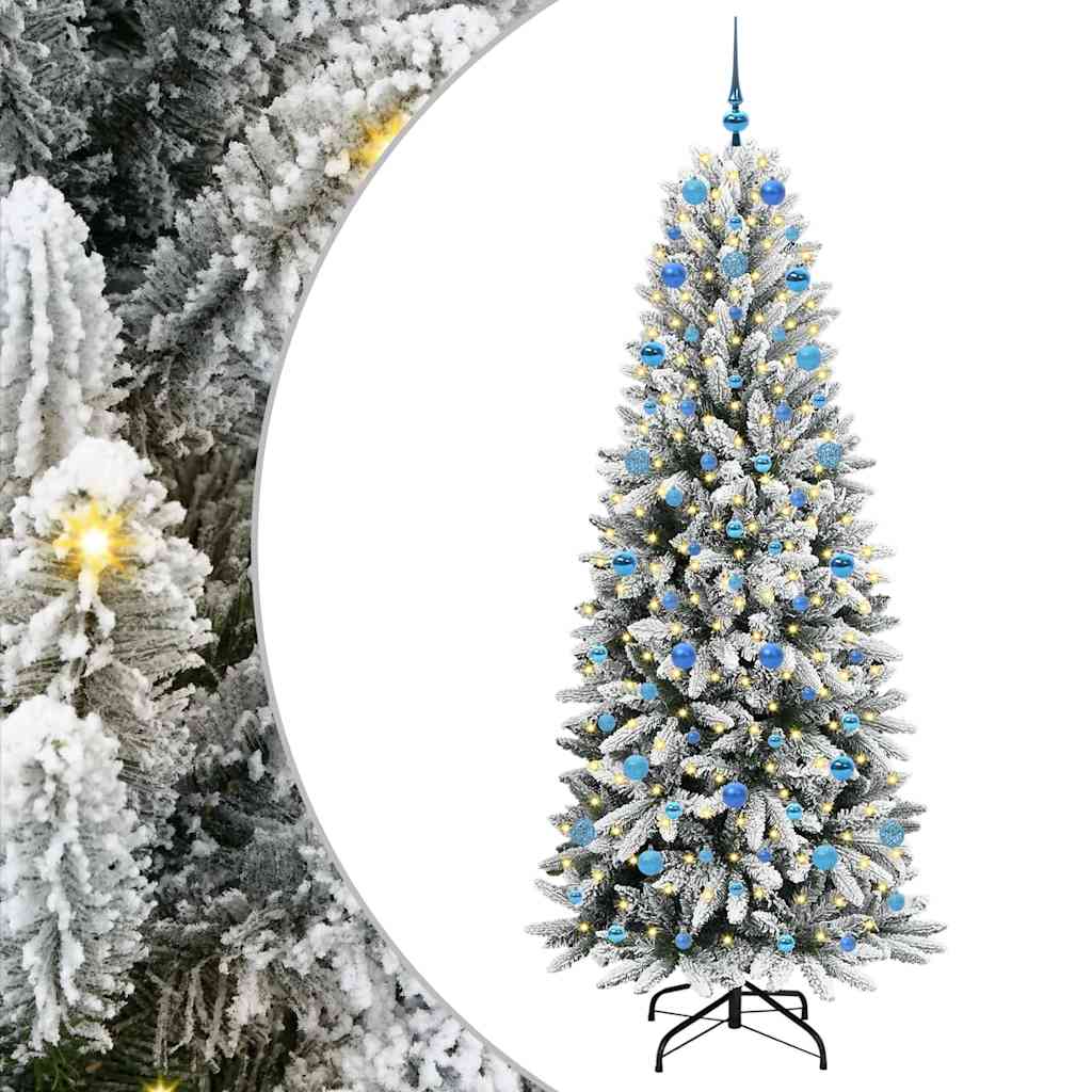 Künstlicher Weihnachtsbaum mit 150 LEDs mit Ständer Weiß 120 cm