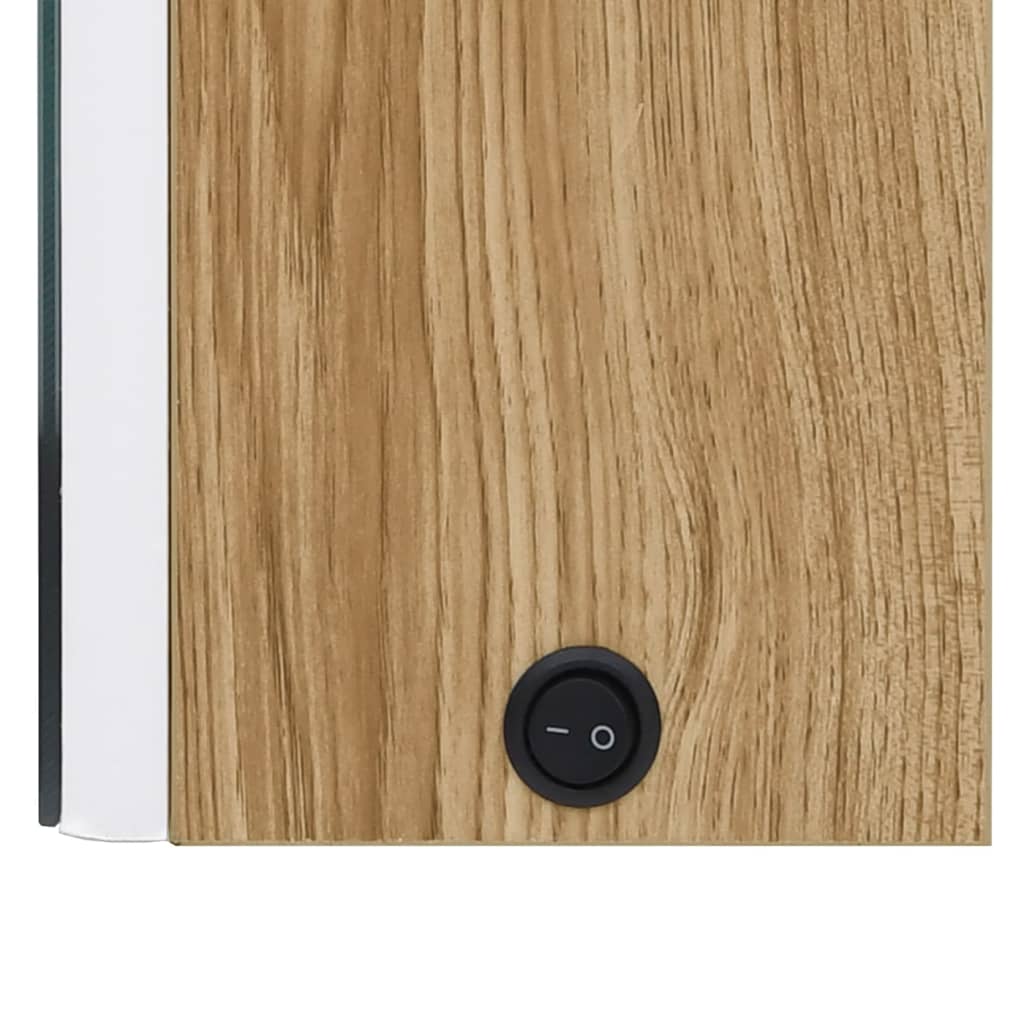 LED-Spiegelschrank fürs Bad Glänzend Weiß 50x13x70 cm