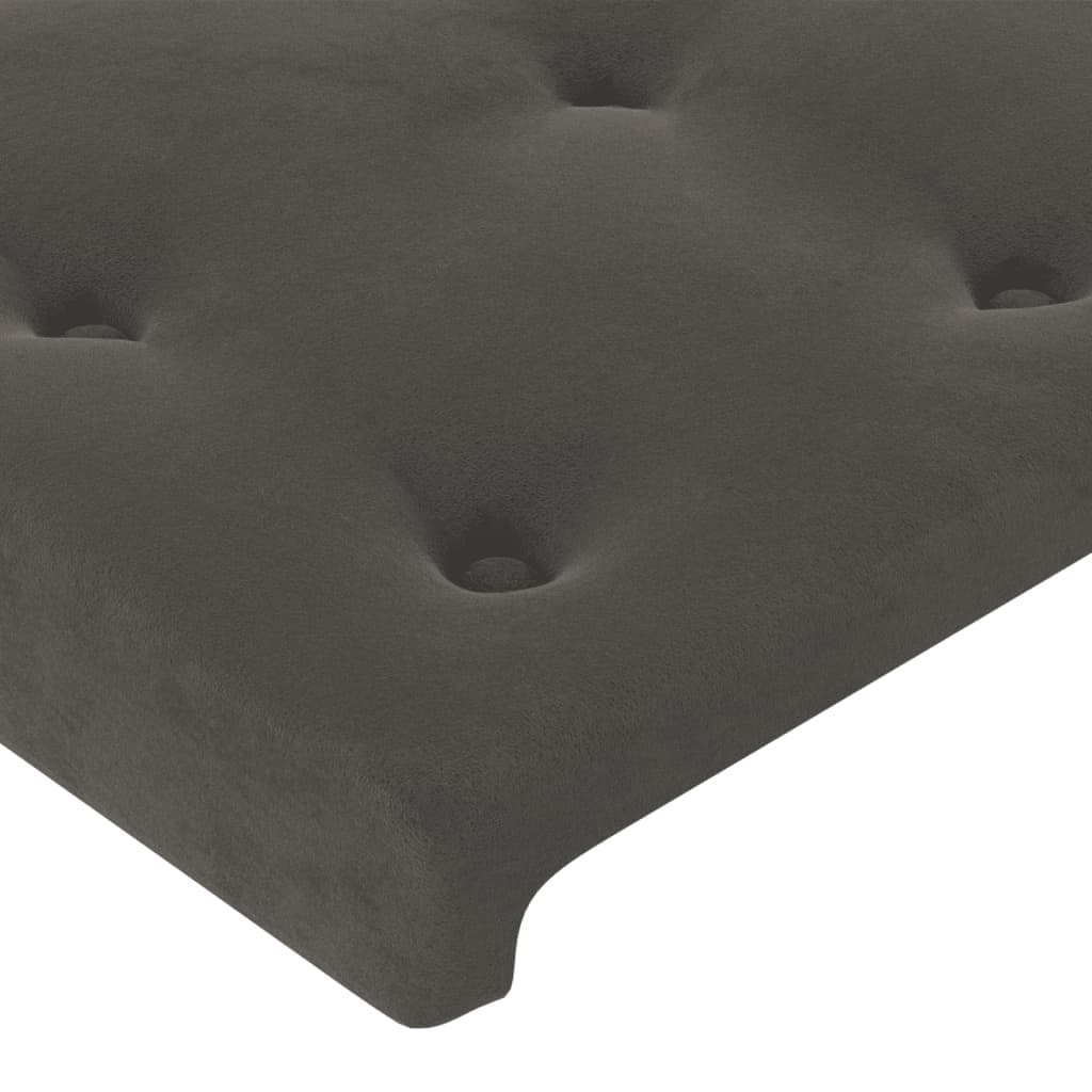 Kopfteil Hellgrau 80x5x118/128 cm Samt