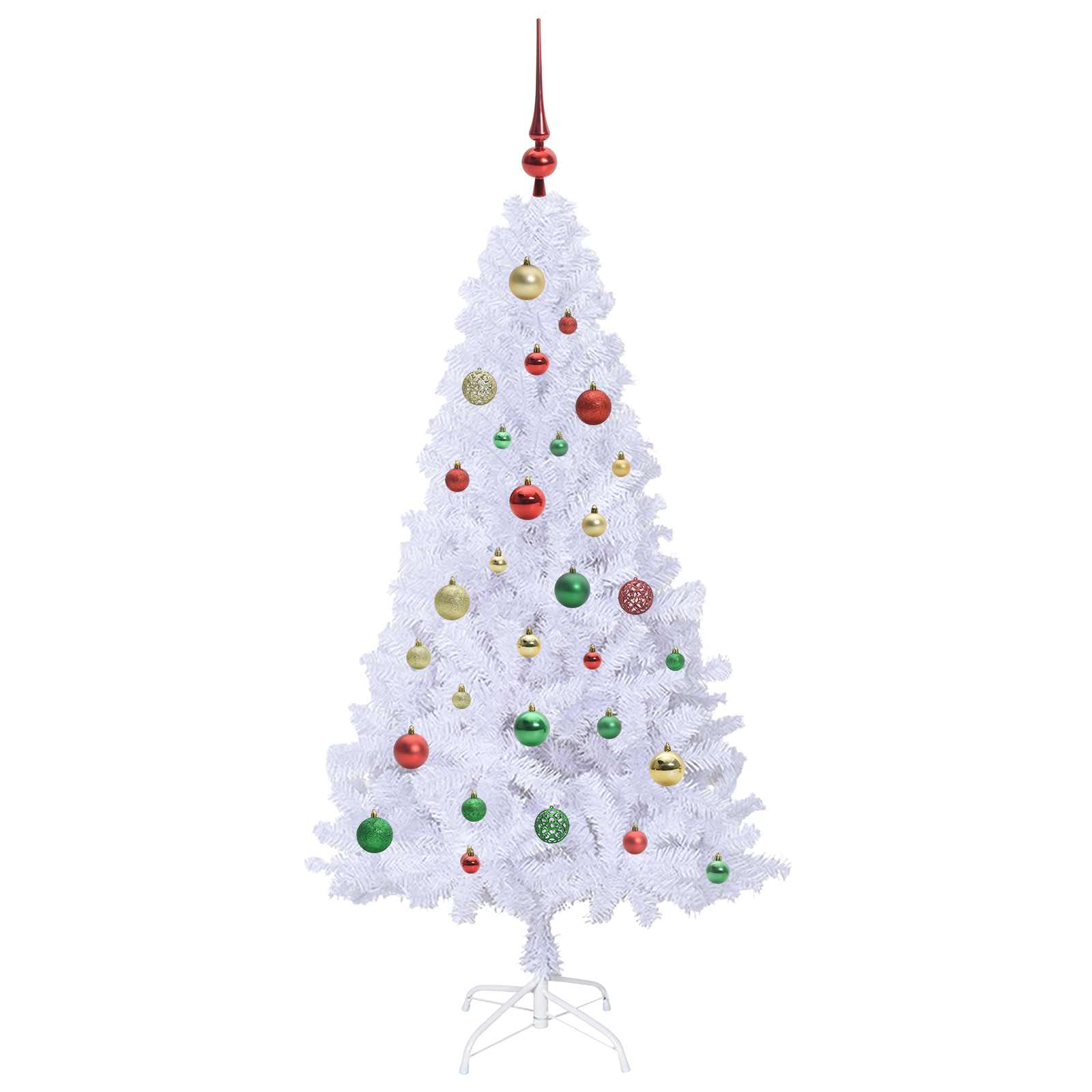 Künstlicher Weihnachtsbaum Weiß 120 cm PVC und Stahl