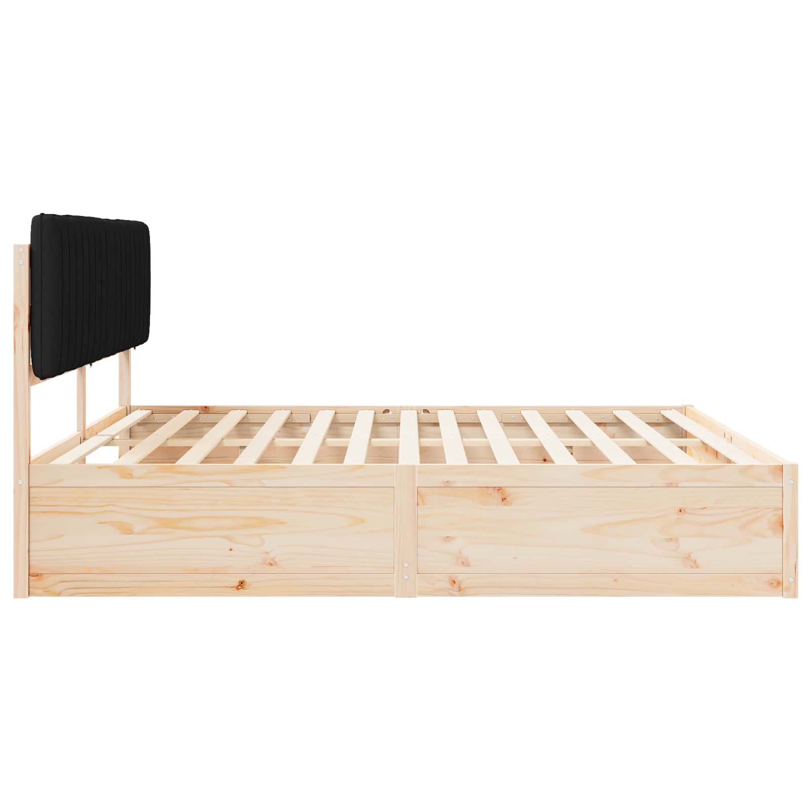 Bettgestell mit gepolstertem Kopfteil Hellgrau 200 x 200 cm