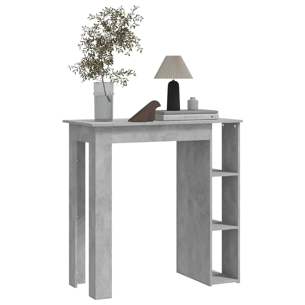 Bartisch mit Regal Weiß 102x50x103,5 cm Holzwerkstoff