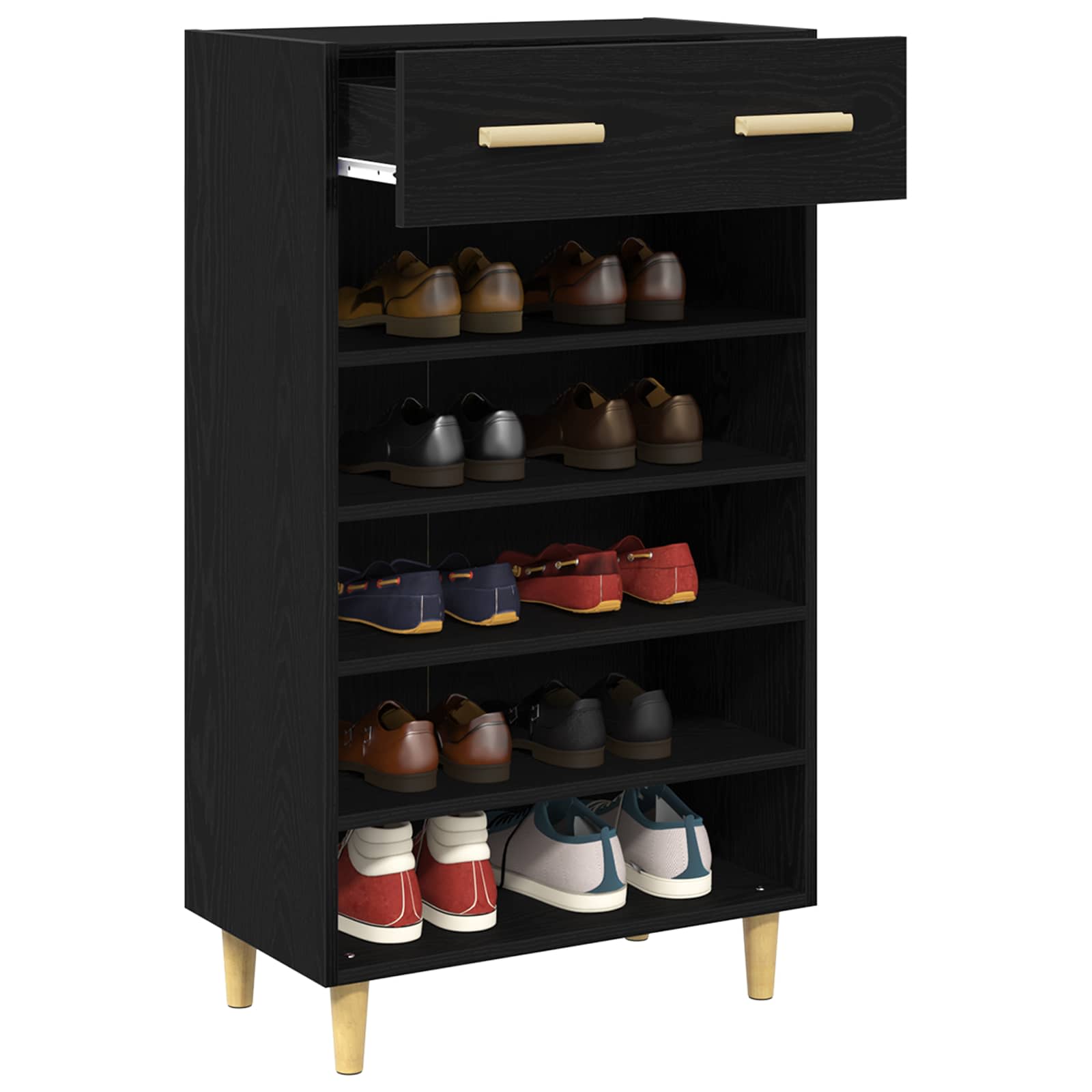 Schuhschrank mit Regal Altholz 60 x 35 x 105 cm Holzwerkstoff