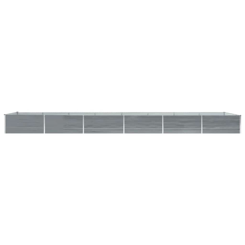 Hochbeet 160 x 80 x 77 cm Verzinkter Stahl Grau