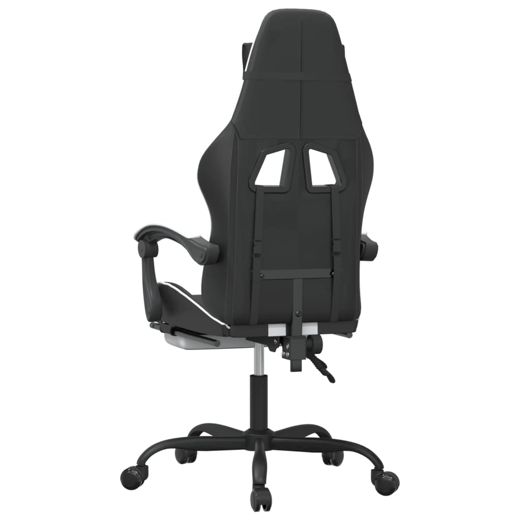 Gaming-Stuhl Drehbar Schwarz und Blau Kunstleder