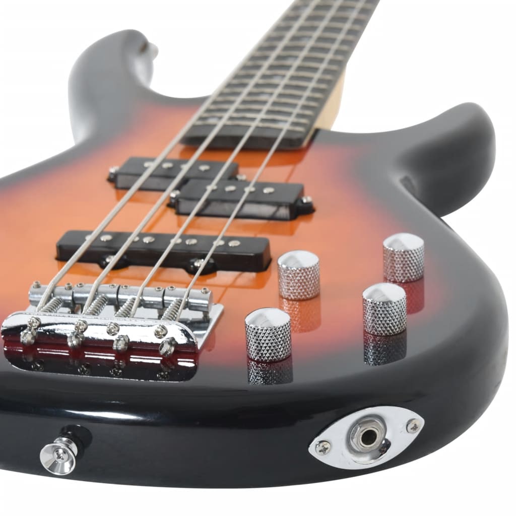 E-Bass für Anfänger mit Tasche Blau und Schwarz 4/4 46"