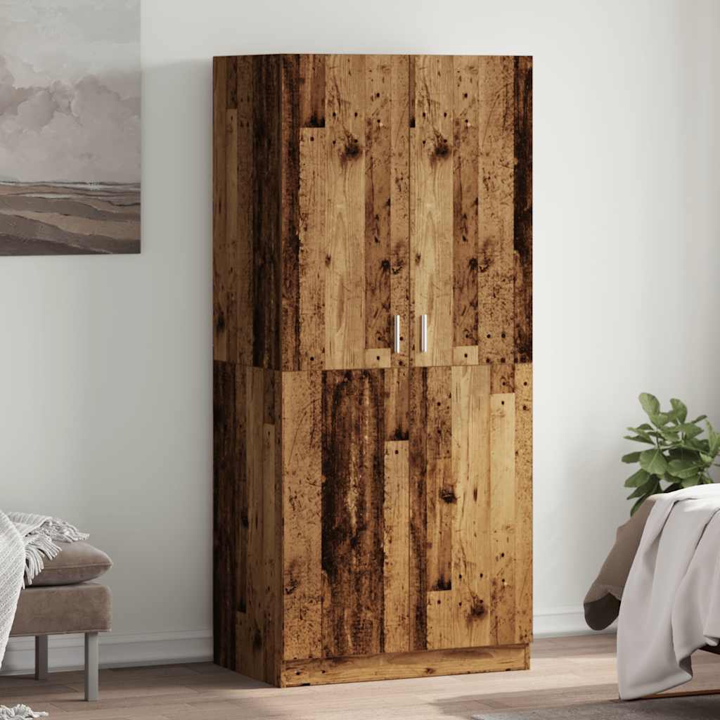 Kleiderschrank Weiß 80x52x180 cm Holzwerkstoff