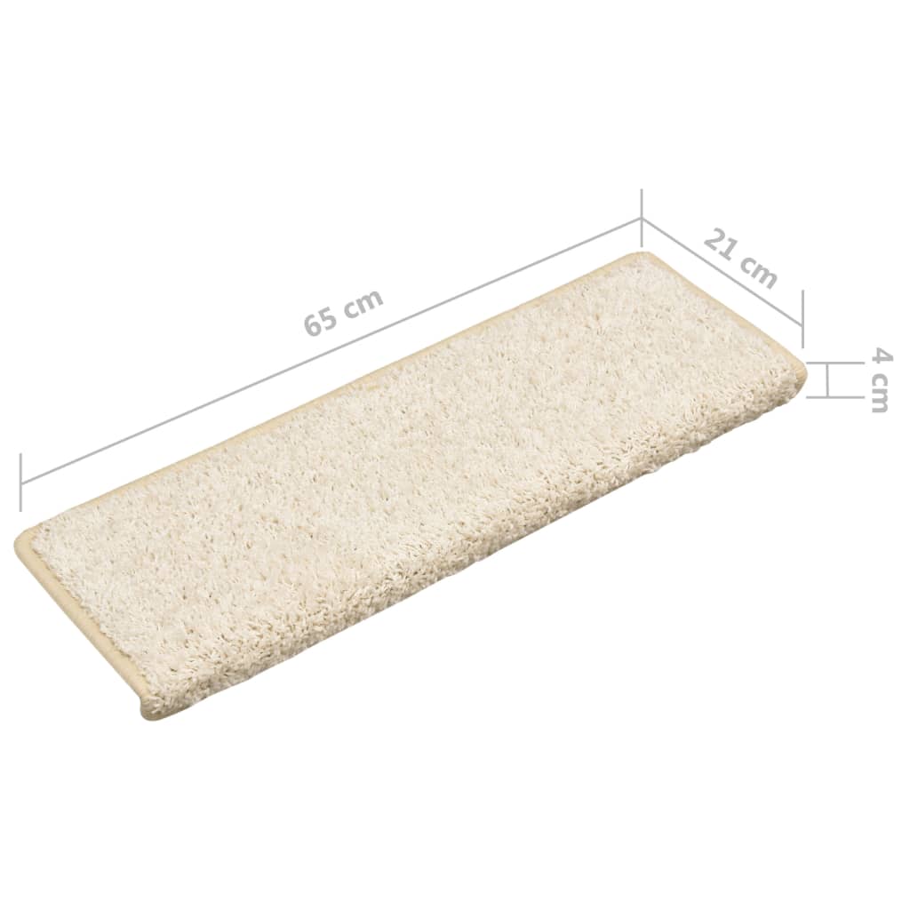 Stufenmatten 15 Stk. 65x21x4 cm Grau Rechteckiger Rand
