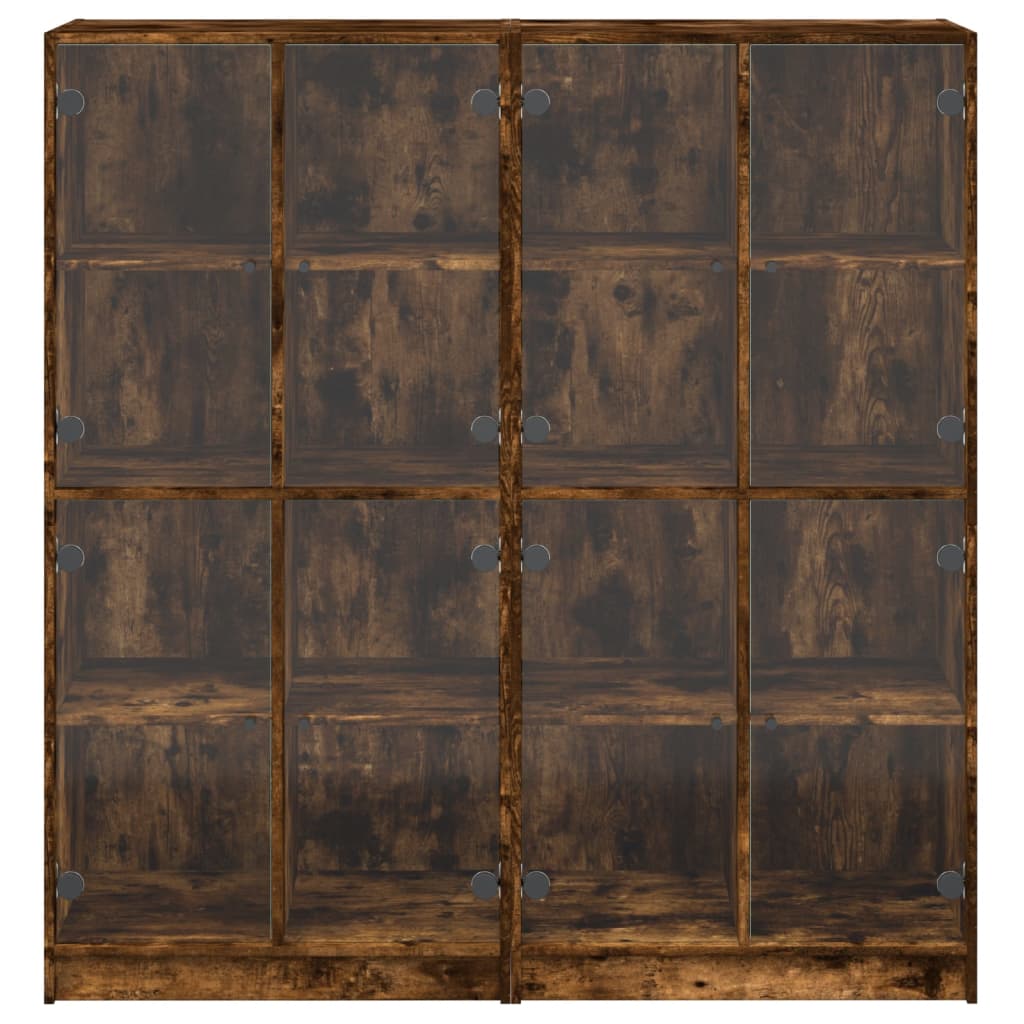 Bücherschrank mit Türen Weiß 136x37x142 cm Holzwerkstoff