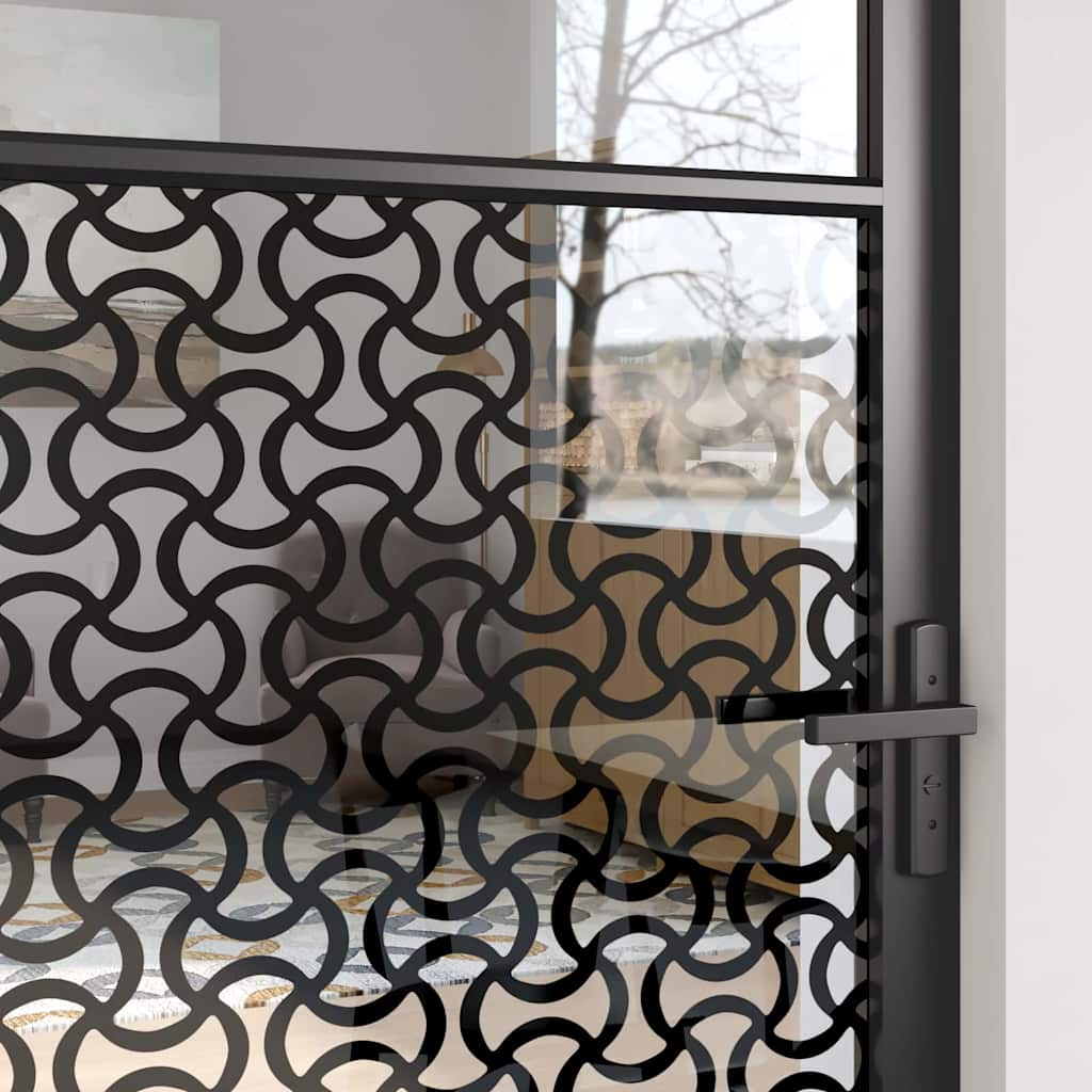 Innentür ESG Glas und Aluminium 76x201,5 cm Schwarz
