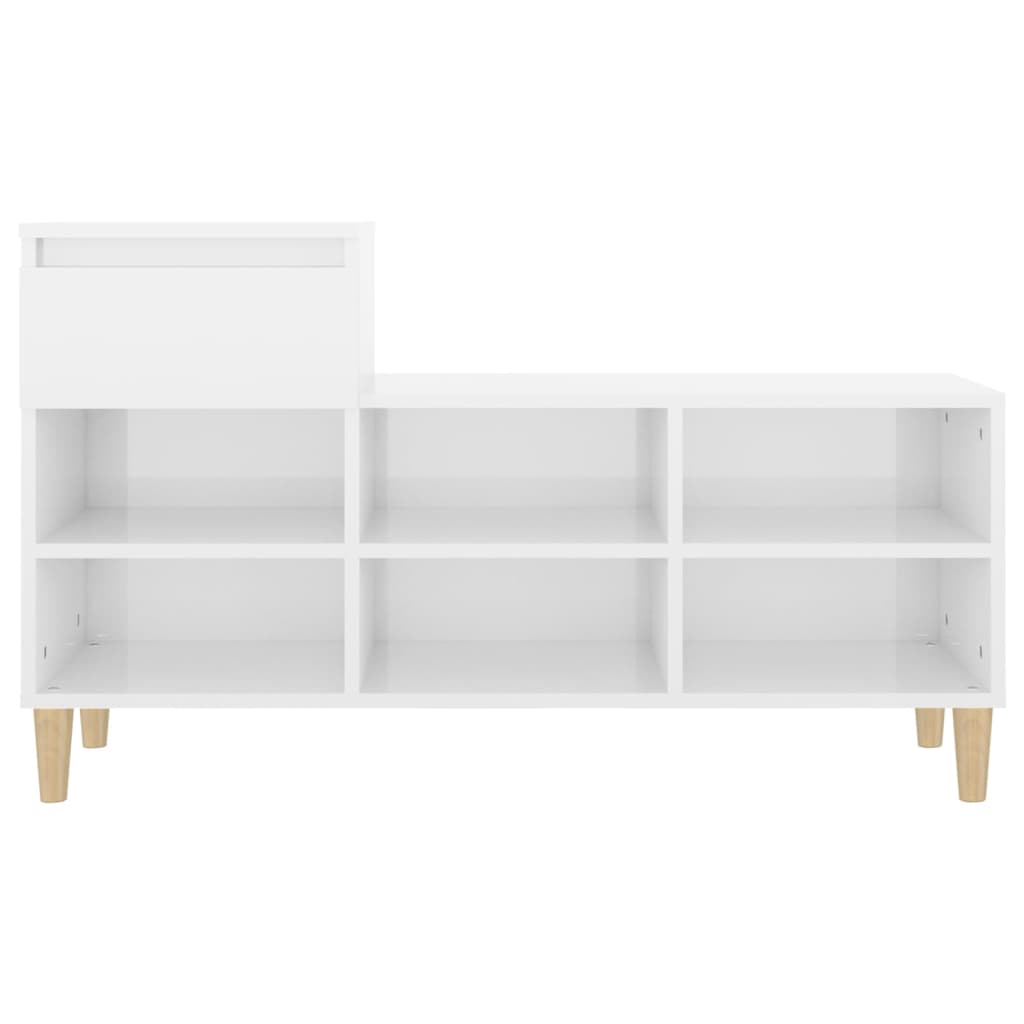 Schuhregal Weiß 102x36x60 cm Holzwerkstoff