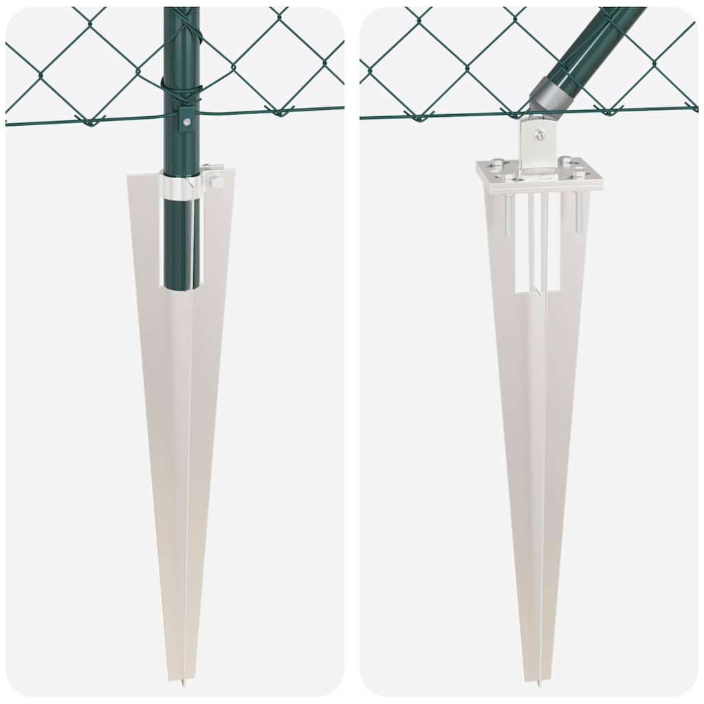 Outdoor Kettenglied-Zaun Erdfixierung 10 x 0,4 m Grün Netz