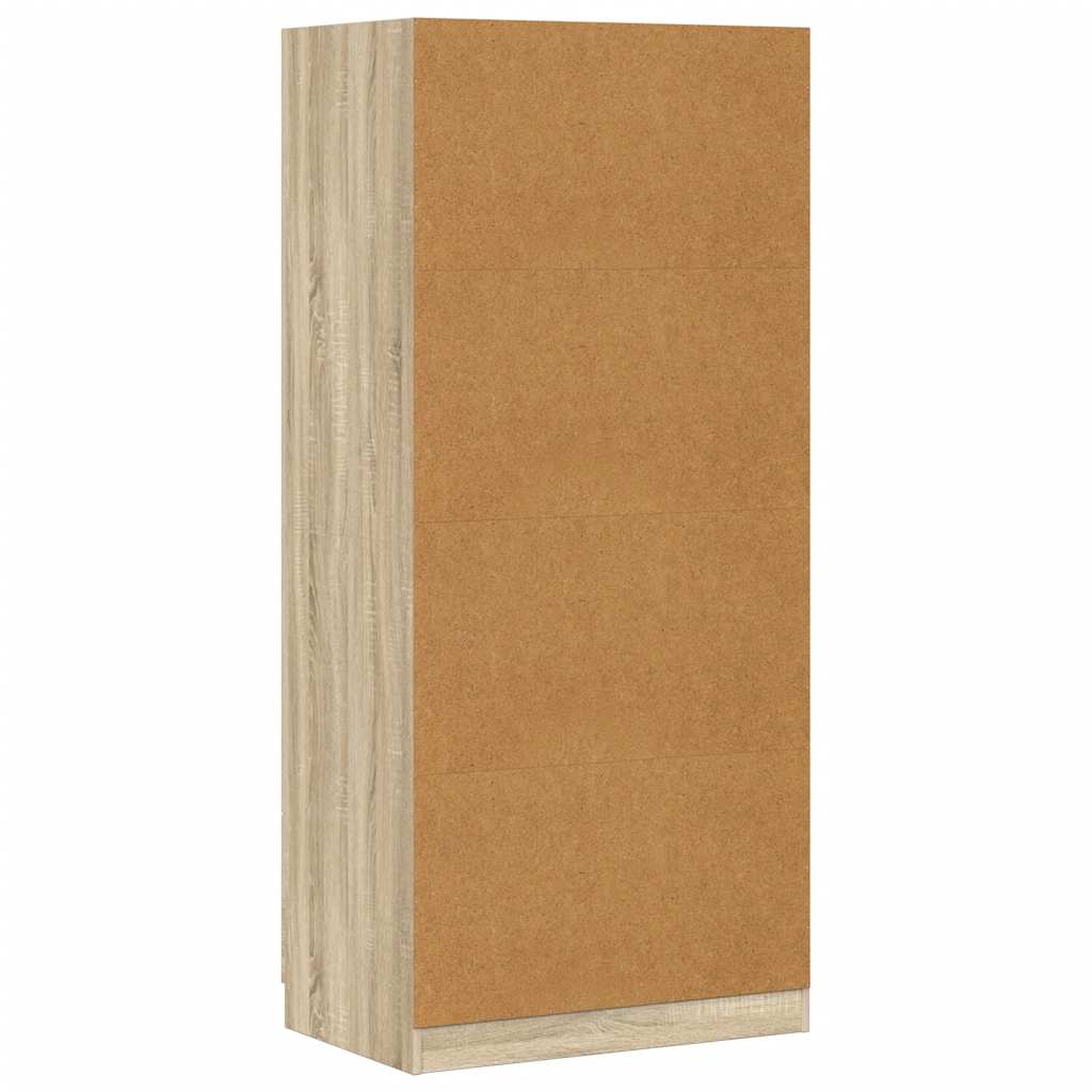 Kleiderschrank Weiß 80x52x180 cm Holzwerkstoff