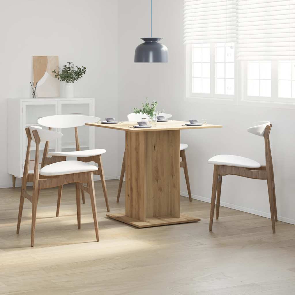 Esstisch Weiß 80x80x75 cm Holzwerkstoff