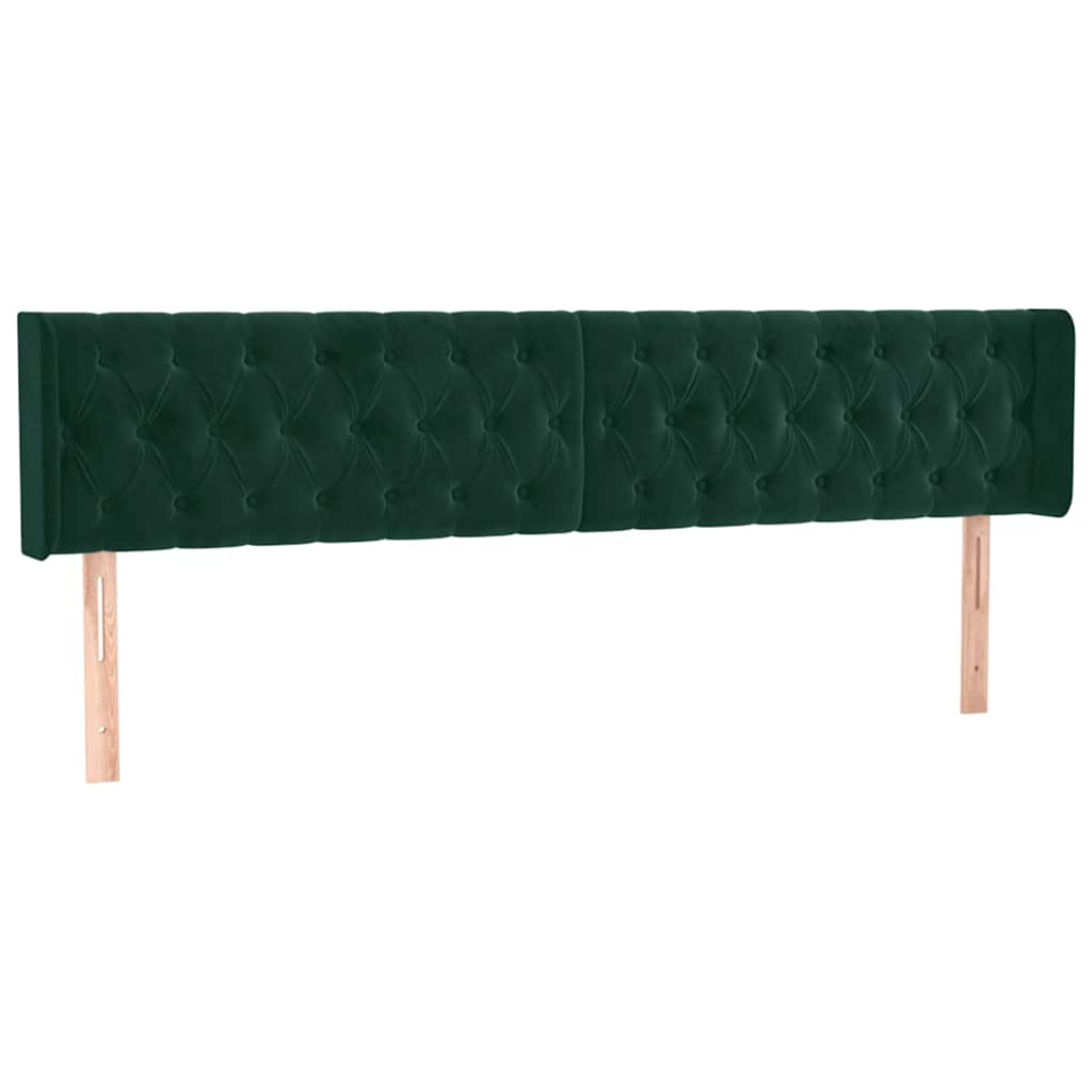 Kopfteil mit Ohren Dunkelblau 93x16x78/88 cm Samt