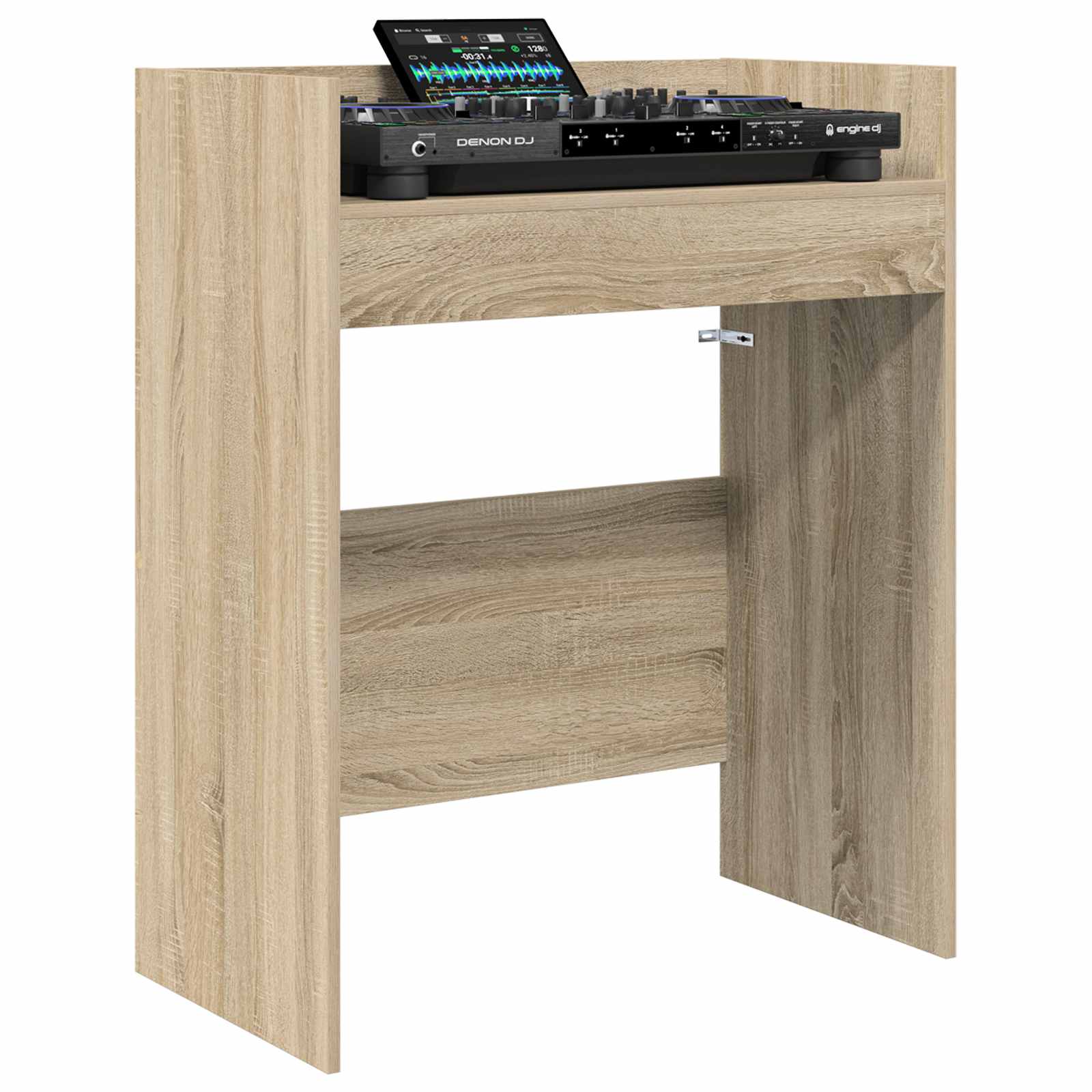 DJ Tisch Weiß 102 x 45 x 102 cm Holzwerkstoff