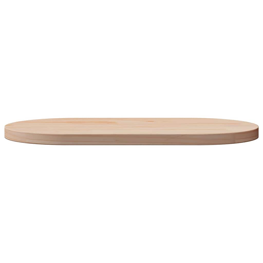 Tischplatte 60x30x2,5 cm Massivholz Kiefer Oval