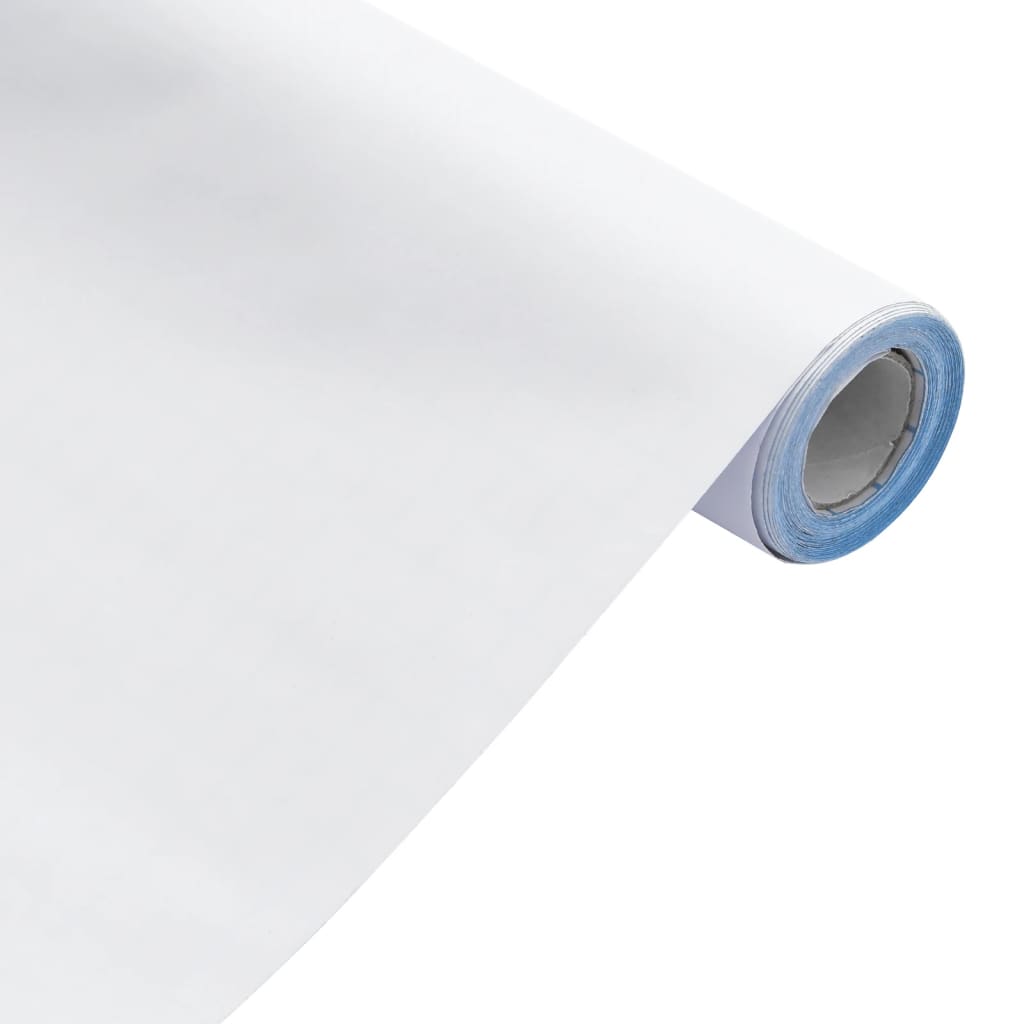 Möbelaufkleber Selbstklebend Mattweiß 90x500 cm PVC