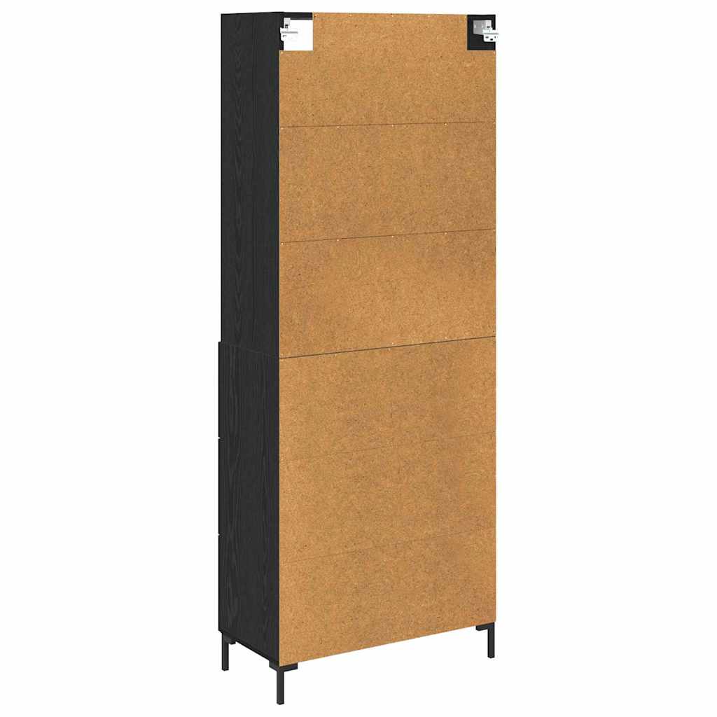 Highboard Hochglanz-Weiß 69,5x34x180 cm Holzwerkstoff