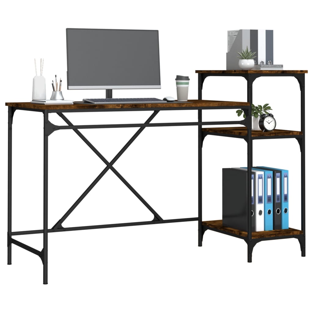 Schreibtisch mit Regal Sonoma-Eiche 135x50x90 cm Holzwerkstoff