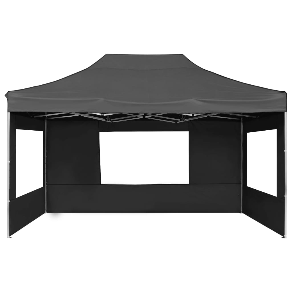 Profi-Partyzelt Faltbar mit Wänden Aluminium 3×3m Weiß