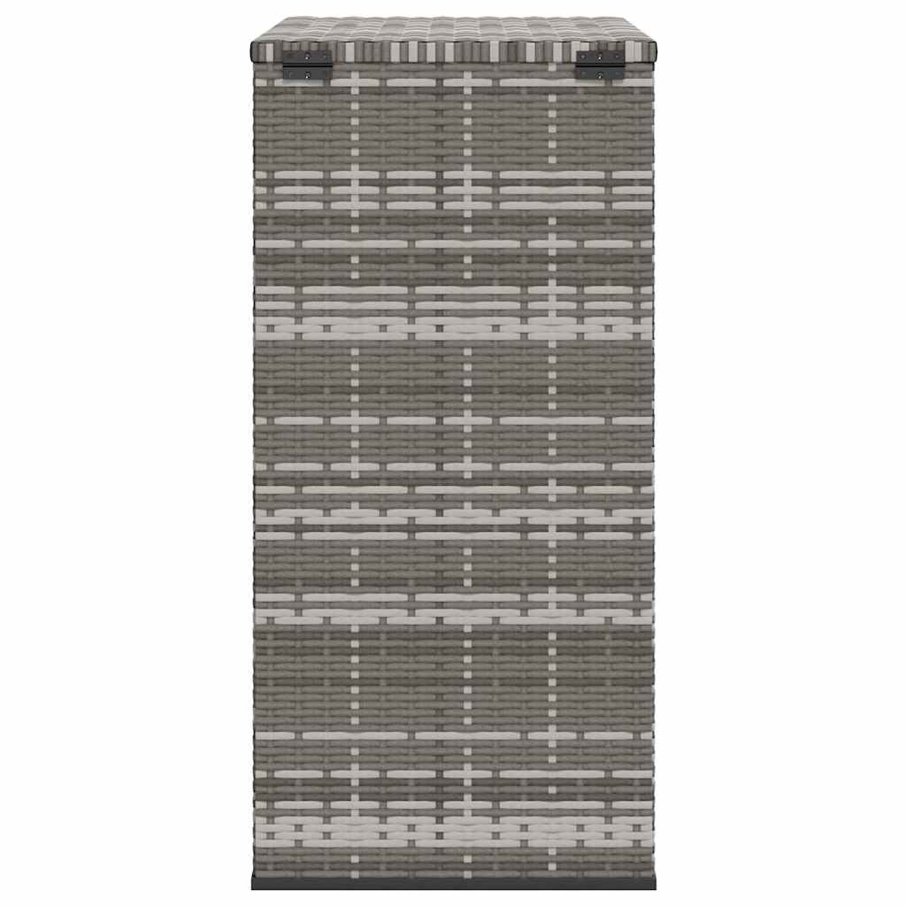 Garten-Kissenbox PE Rattan 100x49x103,5 cm Schwarz