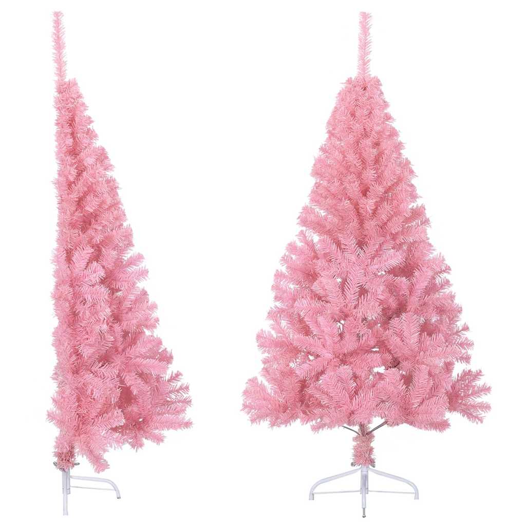 Künstlicher Halb-Weihnachtsbaum mit Ständer Grün 150 cm PVC