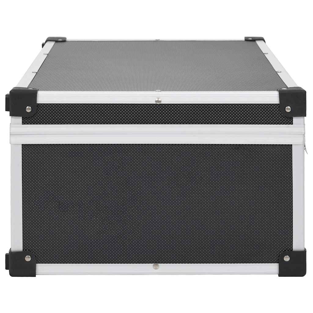 CD-Koffer für 80 CDs Aluminium ABS Silbern