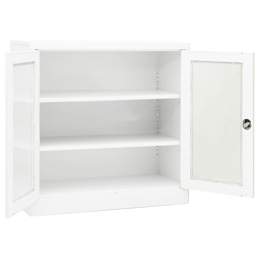Büroschrank Weiß 90x40x70 cm Stahl