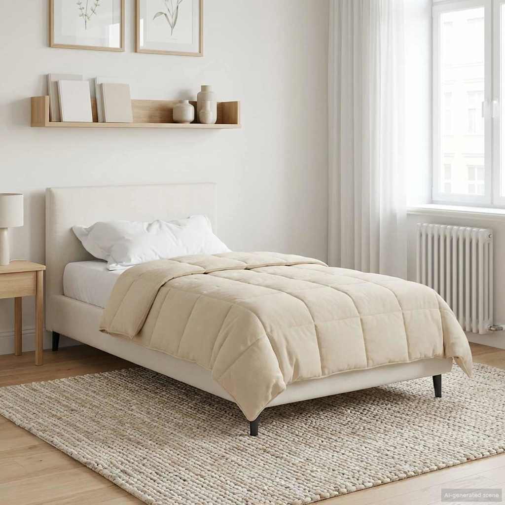 Sommerdecke Anthrazit 135 x 200 cm Mikrofaser und Teddy-Fleece