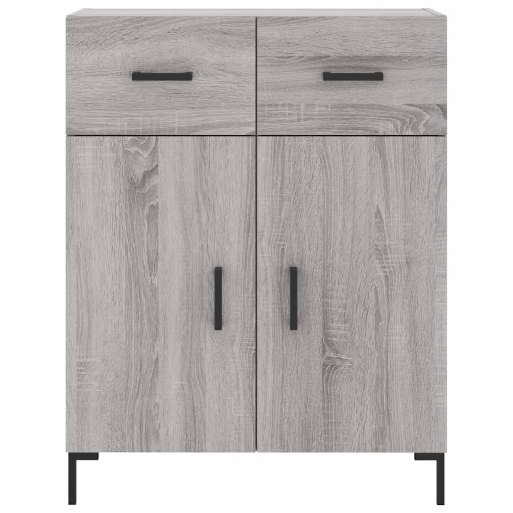 Highboard Betongrau 69,5x34x180 cm Holzwerkstoff