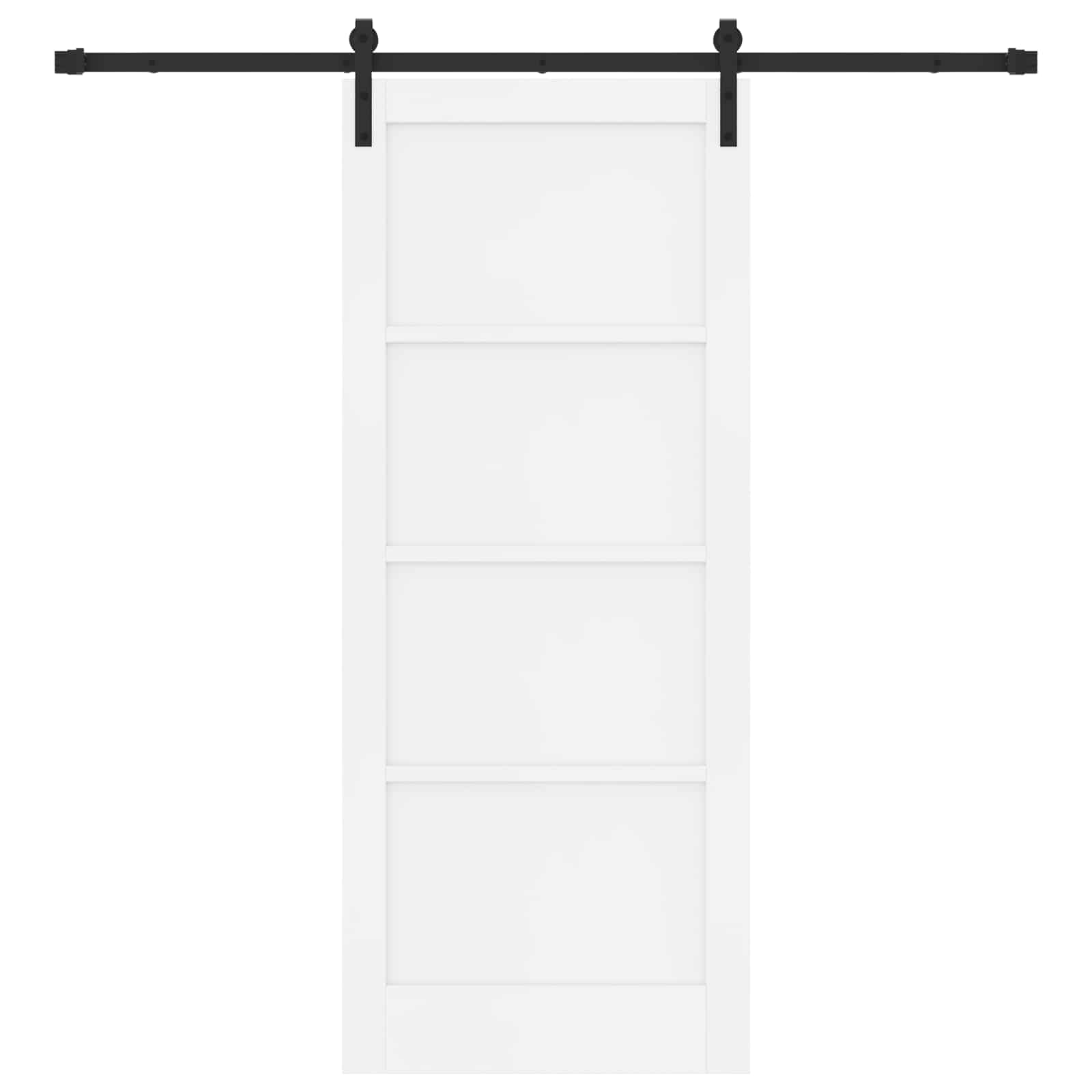Schiebetür Natürlich und Schwarz 61 x 198,5 cm