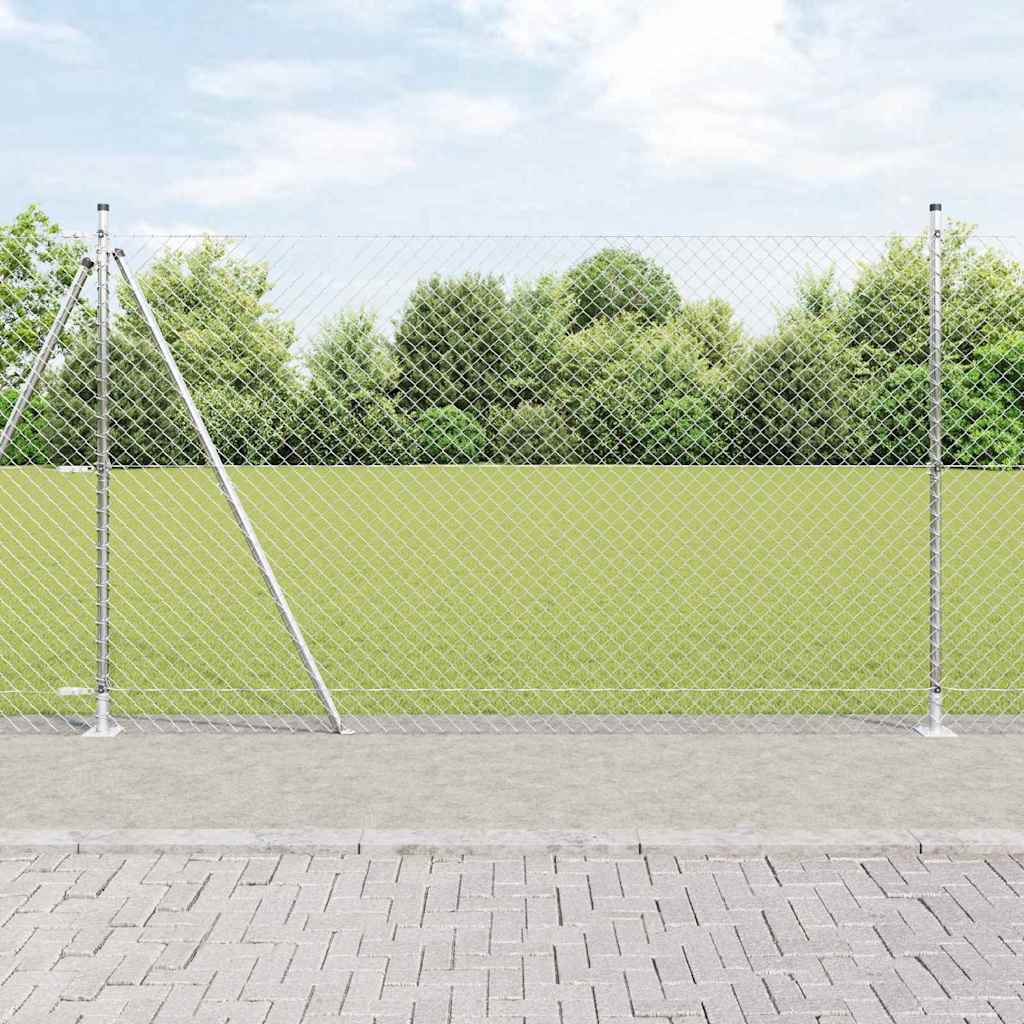 Outdoor Kettenglied-Zaun Erdfixierung 10 x 0,4 m Grün Netz