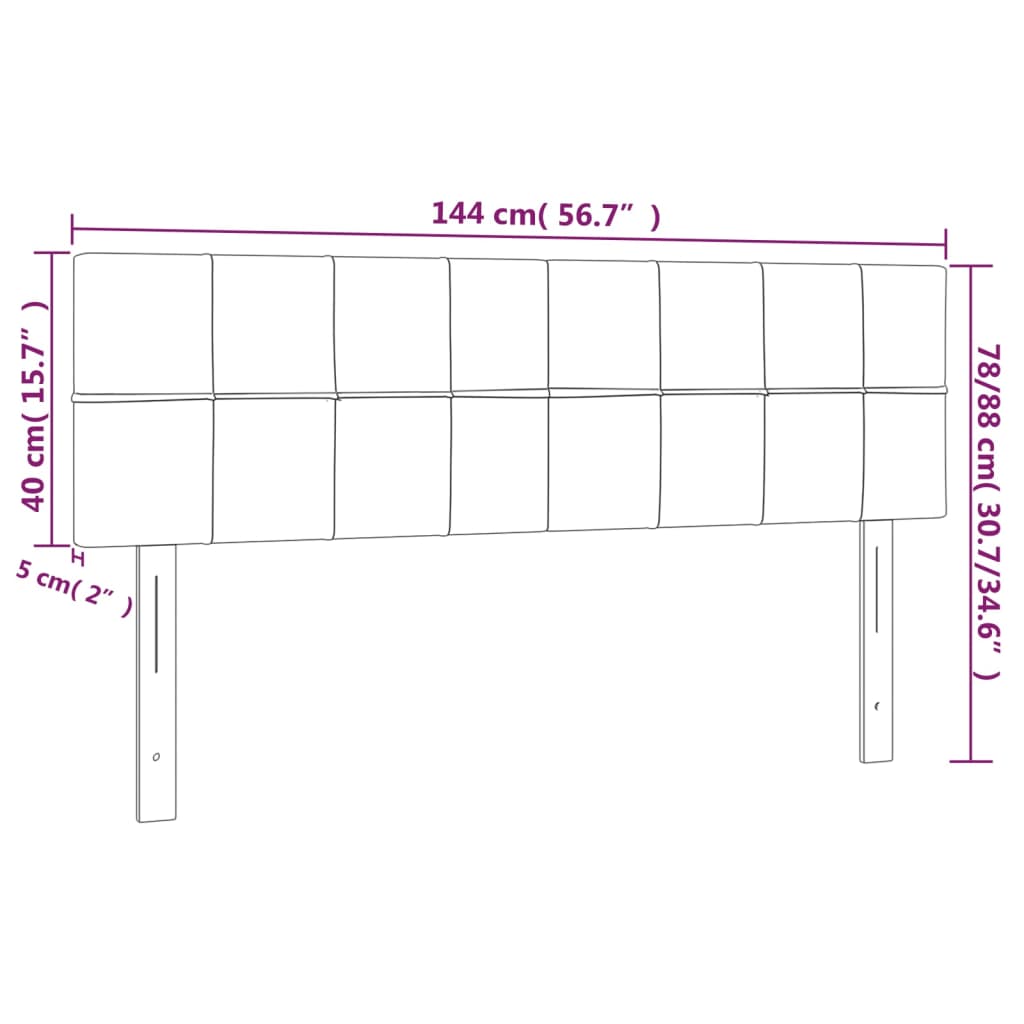 Kopfteil Hellgrau 80x5x118/128 cm Stoff