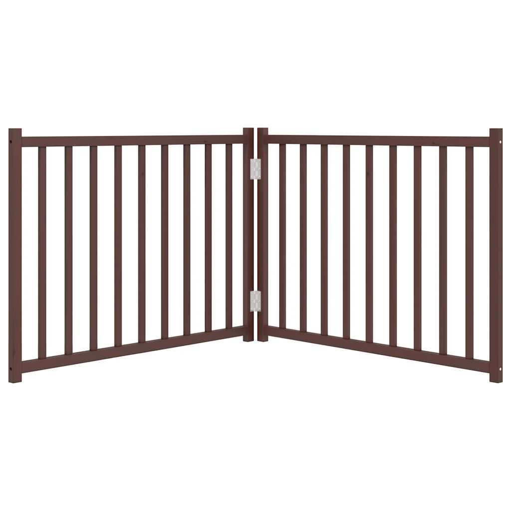 3-tlg. Hundetor Faltbar 150 cm Massivholz Tanne