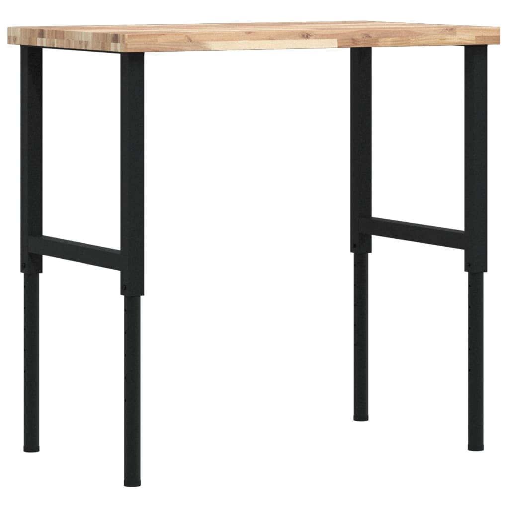 Werkbank 80x60x(73-99,5) cm Massivholz Akazie Rechteckig