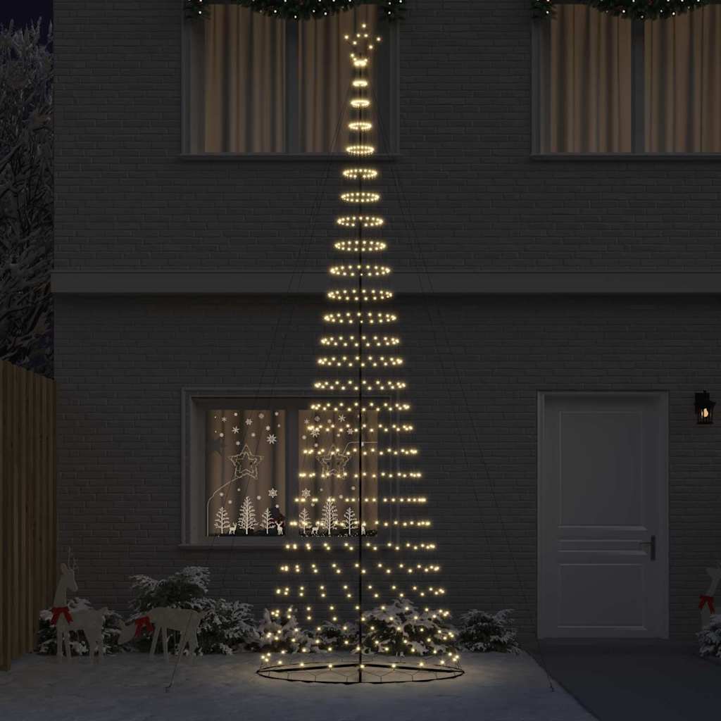 LED-Weihnachtsbaum mit 230 LEDs Mehrfarbig 184,5 cm Metall