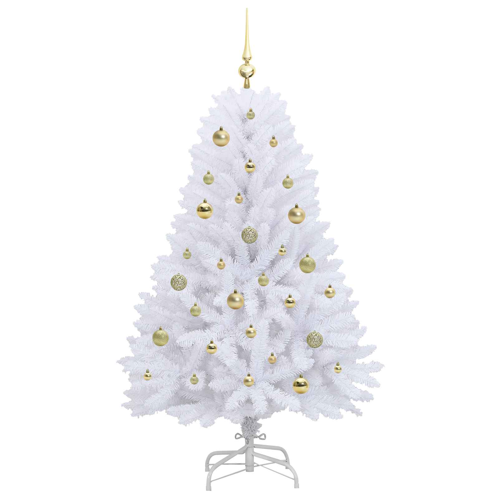 Künstlicher klappbarer Weihnachtsbaum Weiß 120 cm PVC und Stahl