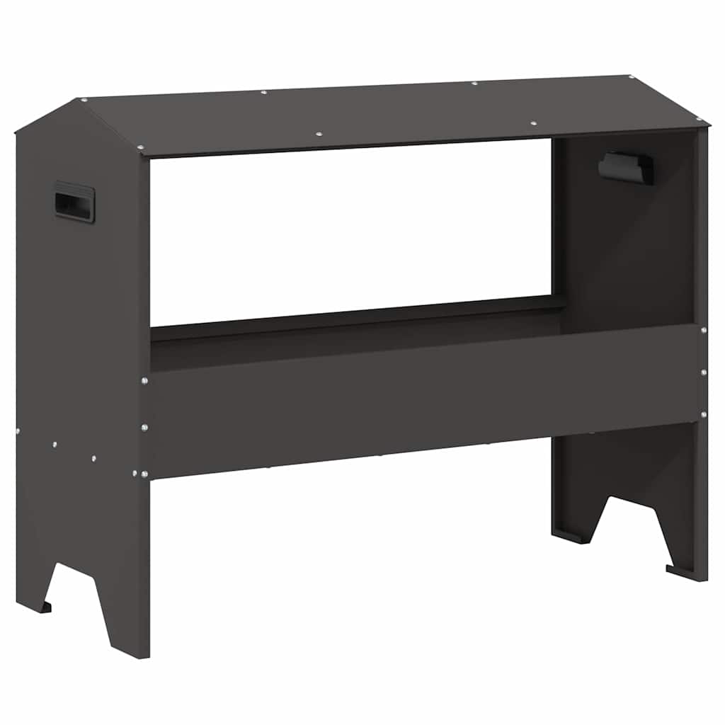 Futtertröge für Nutztiere Schwarz 79 x 35 x 62 cm