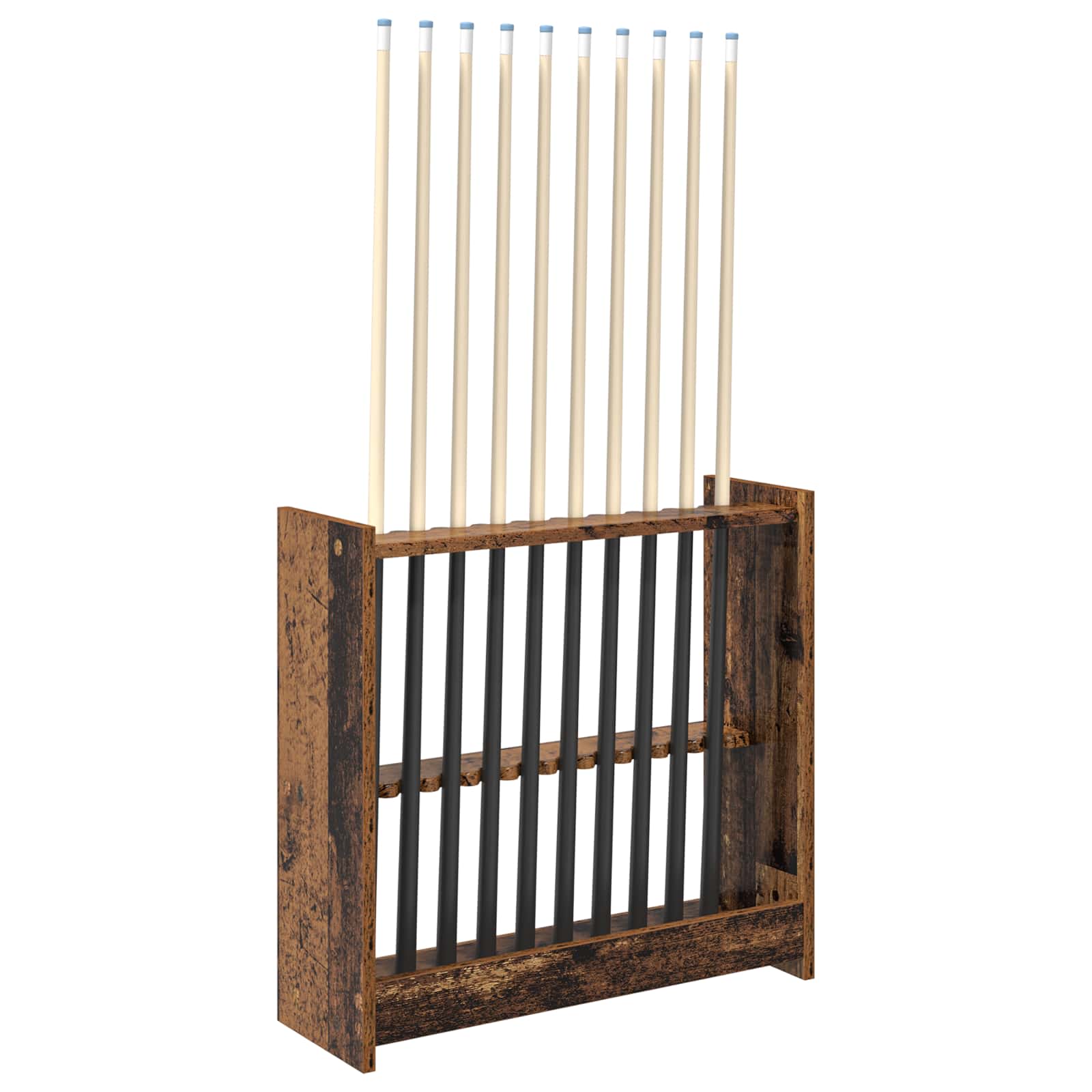 Billardqueue-Ständer Holzwerkstoff 60 x 20 x 57 cm Weiß
