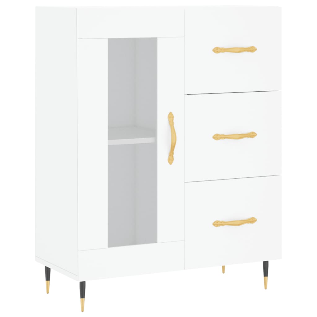 Highboard Betongrau 69,5x34x180 cm Holzwerkstoff
