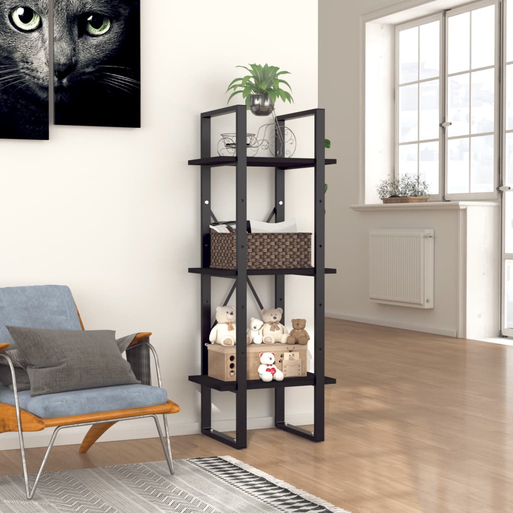Bücherregal 3 Fächer Weiß 40x30x105 cm Holzwerkstoff