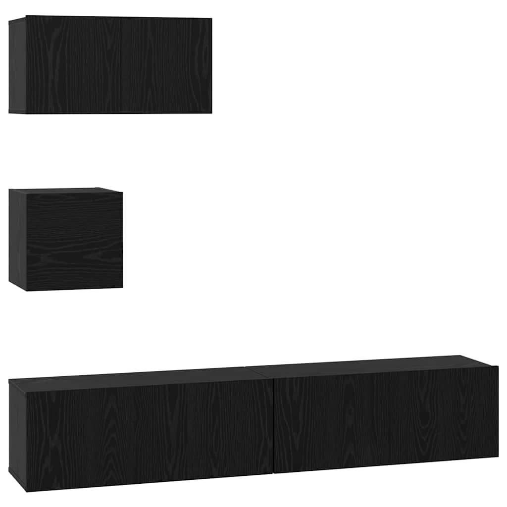 4-tlg. TV-Schrank-Set Weiß Holzwerkstoff