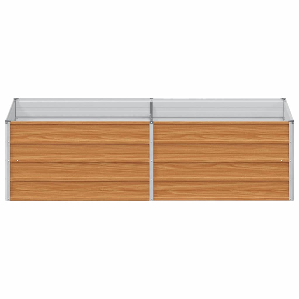 Hochbeet Hellbraun 100 x 100 x 77 cm Verzinkter Stahl